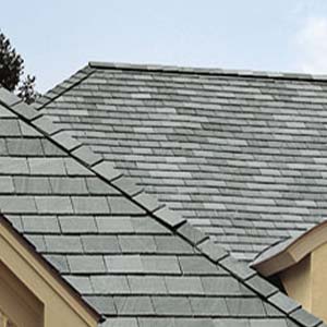House with a gray slate roof